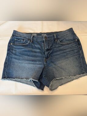 a.n.a Denim Frayed Hem Blue Jean Shorts